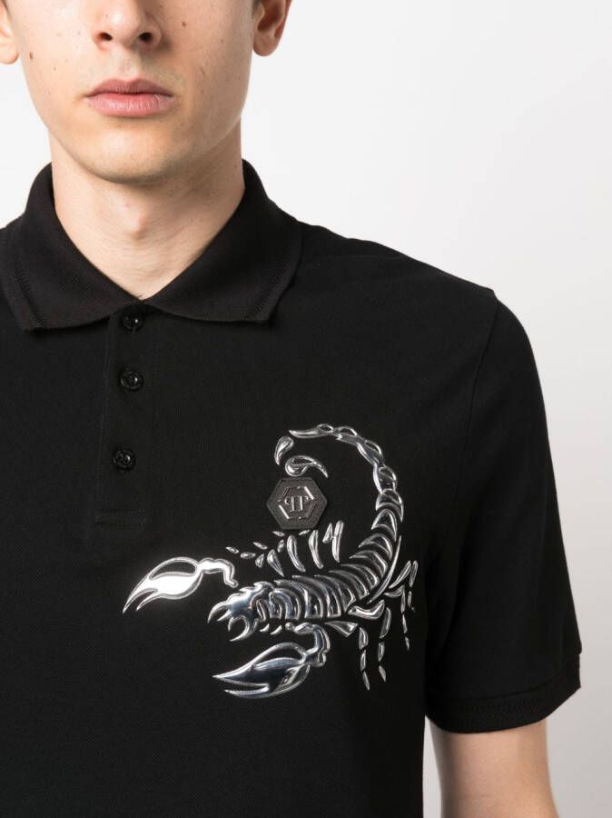 Philipp Plein Katoenen poloshirt Zwart