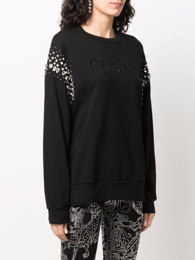 Philipp Plein Katoenen sweater Zwart