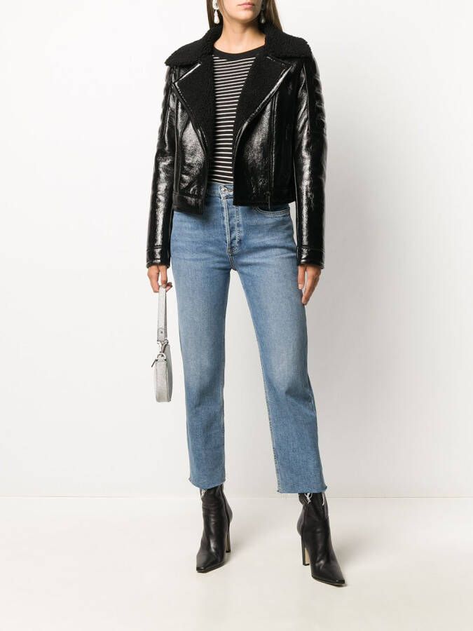 Philipp Plein Lammy motorjack Zwart