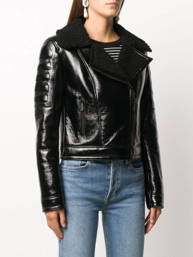 Philipp Plein Lammy motorjack Zwart