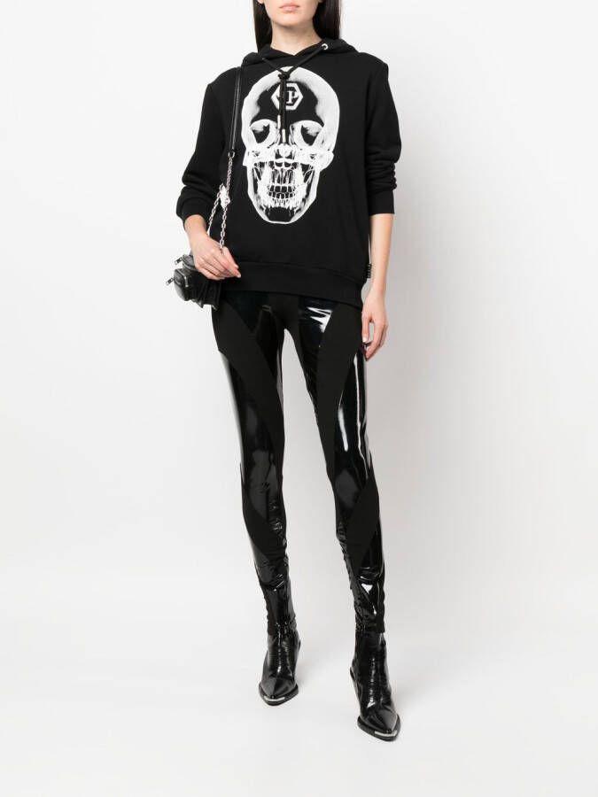 Philipp Plein Legging met contrasterend vlak Zwart