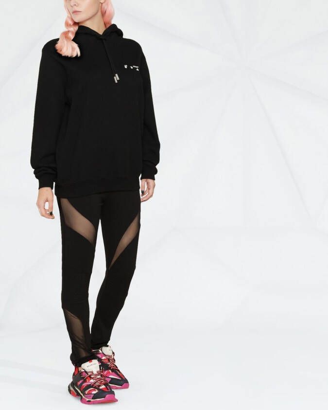 Philipp Plein Legging met doorzichtig vlak Zwart