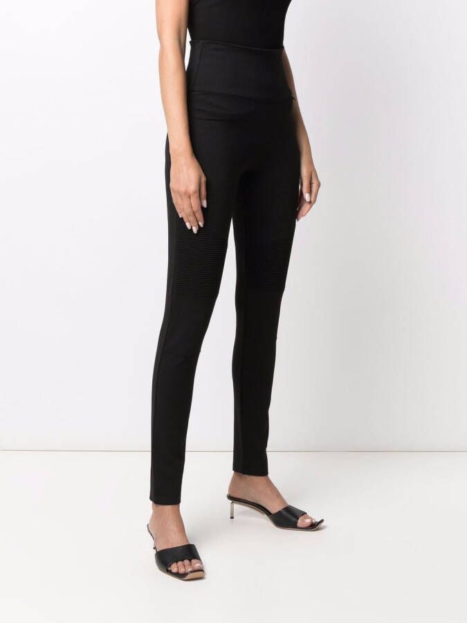 Philipp Plein Legging met geribbeld vlak Zwart