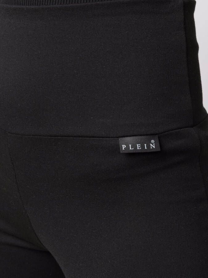 Philipp Plein Legging met geribbeld vlak Zwart