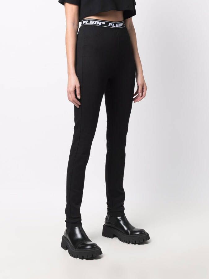 Philipp Plein Legging met logoband Zwart