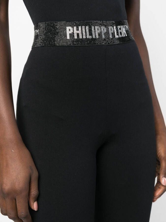 Philipp Plein Legging met logoband Zwart