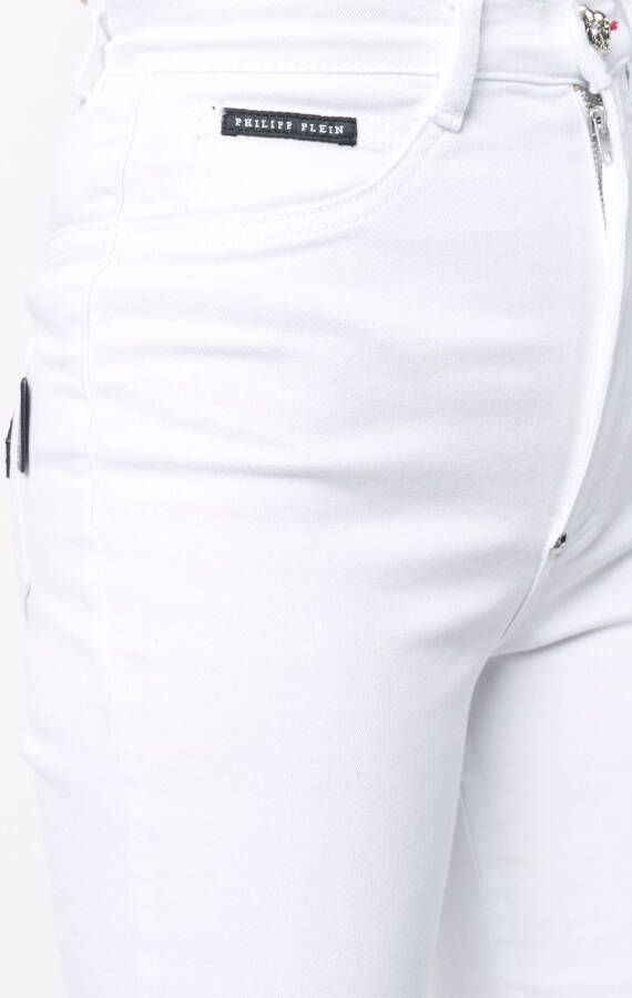 Philipp Plein Jegging met logoprint Wit
