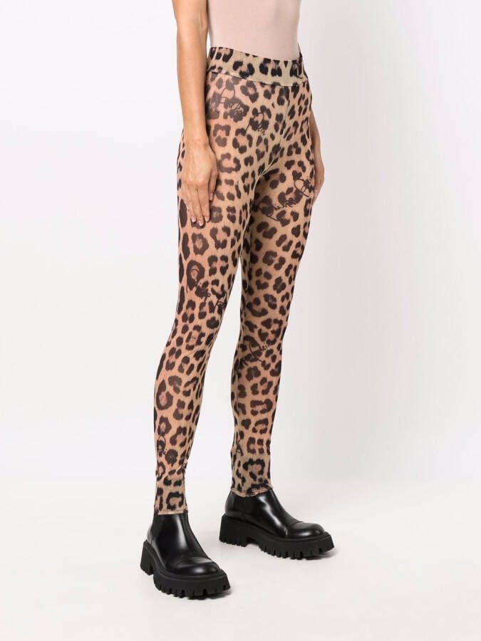 Philipp Plein Legging met luipaardprint Zwart