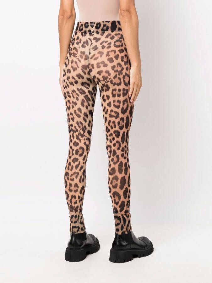 Philipp Plein Legging met luipaardprint Zwart