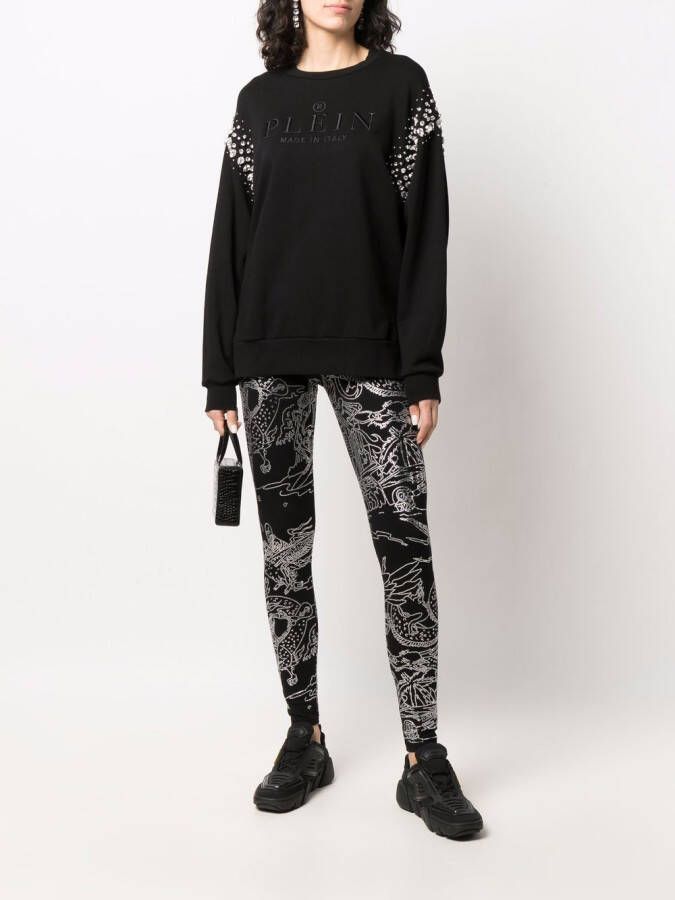 Philipp Plein Legging met print Zwart