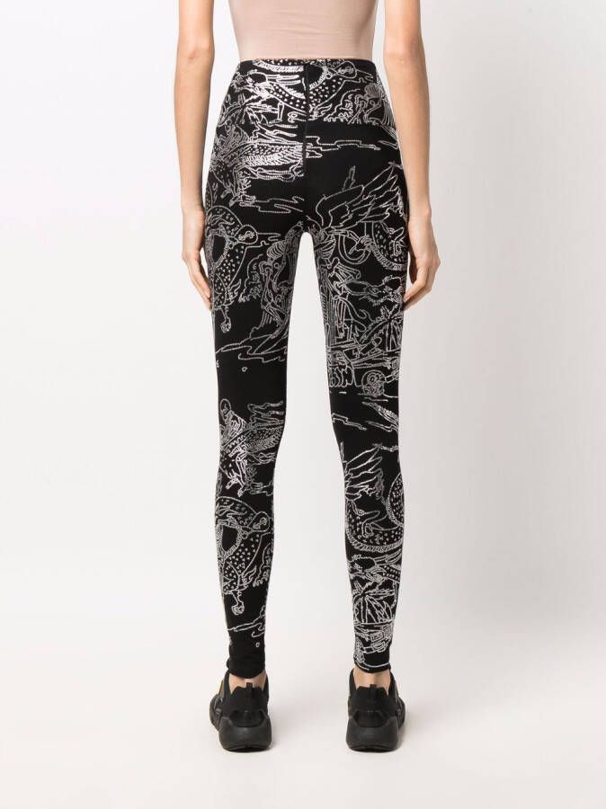 Philipp Plein Legging met print Zwart