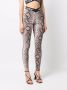 Philipp Plein Legging met slangenleerprint Bruin - Thumbnail 3