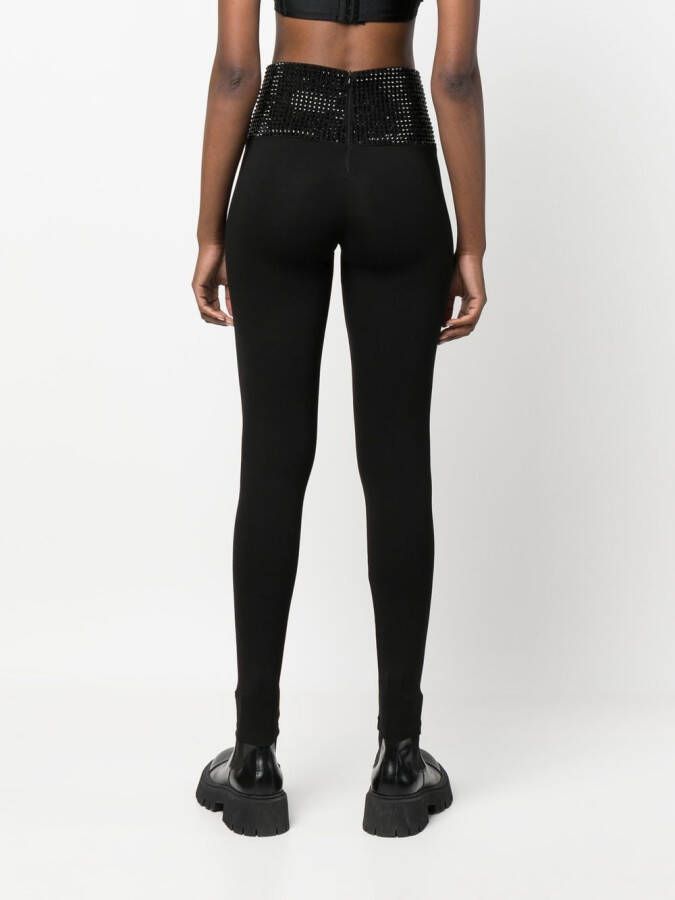 Philipp Plein Legging verfraaid met kristal Zwart