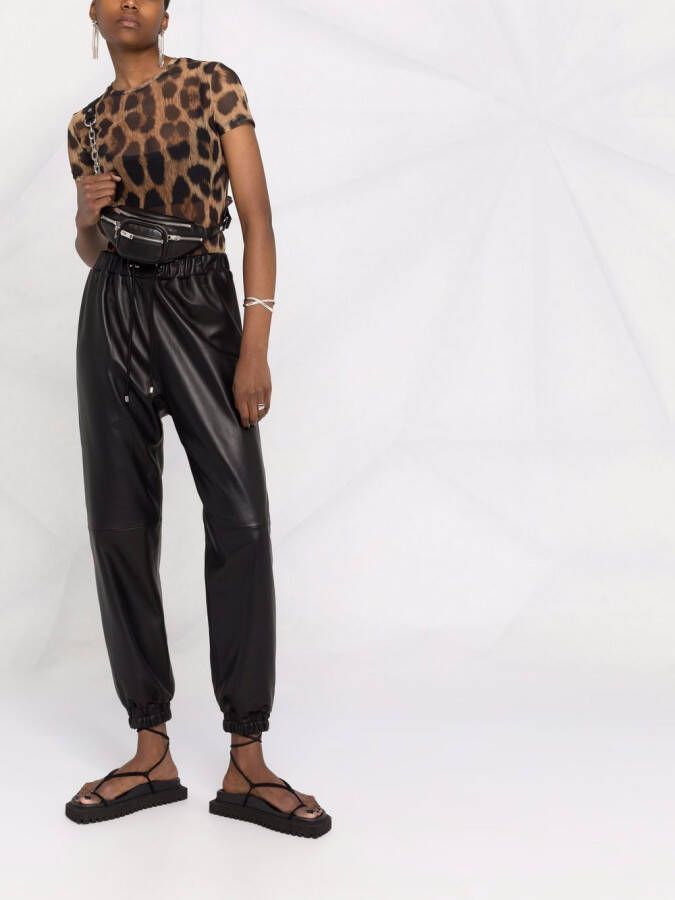 Philipp Plein Leren trainingsbroek Zwart