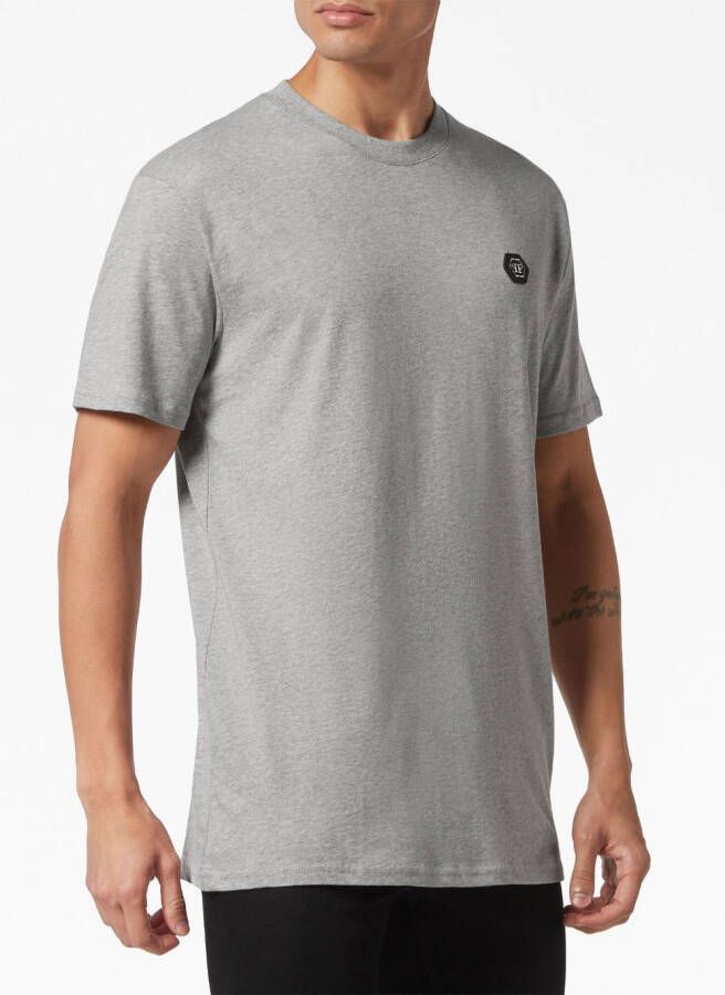 Philipp Plein T-shirt met logopatch Grijs