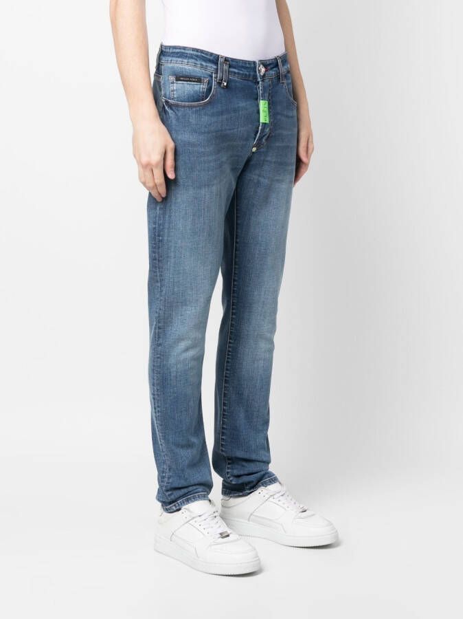 Philipp Plein Straight jeans Blauw