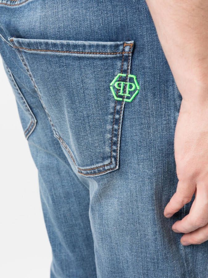 Philipp Plein Straight jeans Blauw
