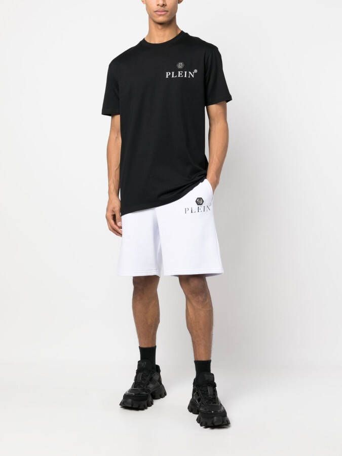 Philipp Plein T-shirt met logoplakkaat Zwart