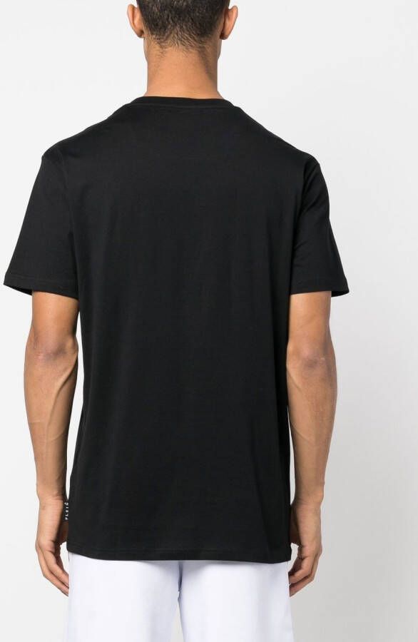 Philipp Plein T-shirt met logoplakkaat Zwart