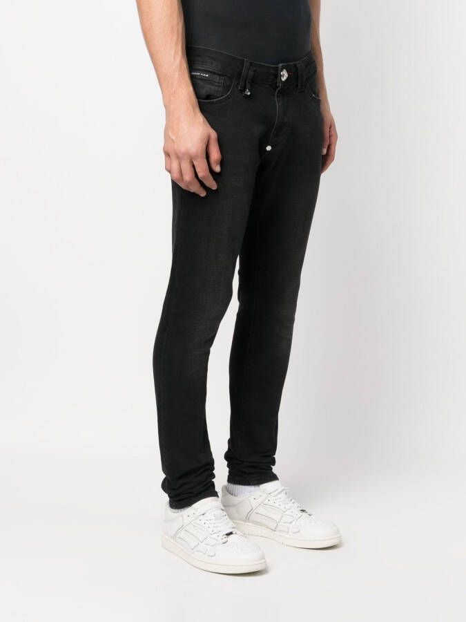 Philipp Plein Jeans met logoplakkaat Zwart