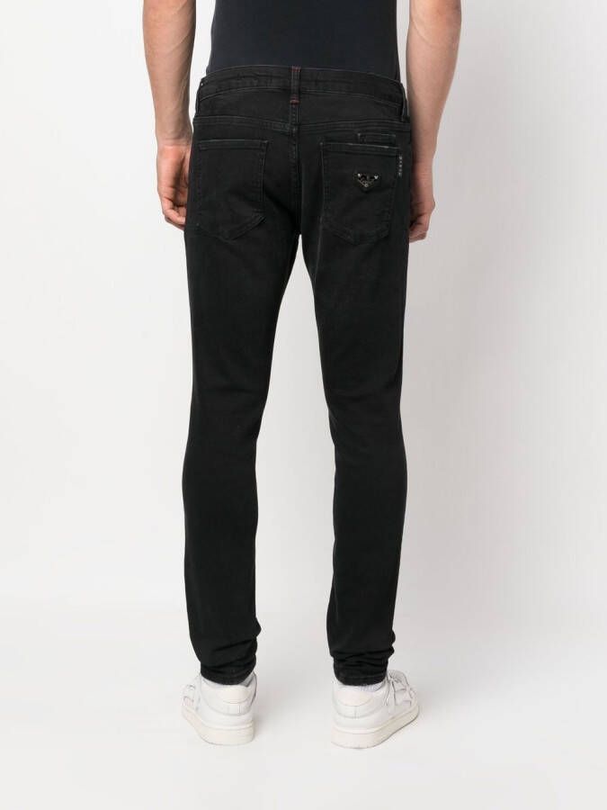 Philipp Plein Jeans met logoplakkaat Zwart