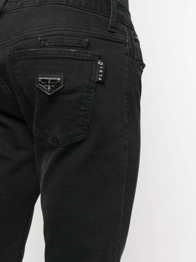 Philipp Plein Jeans met logoplakkaat Zwart