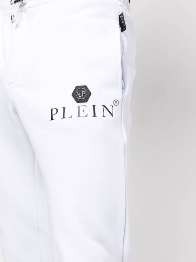 Philipp Plein Trainingsbroek met logoplakkaat Wit