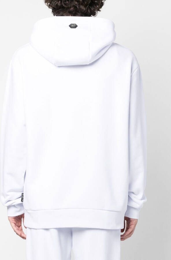 Philipp Plein Hoodie met logoprint Wit