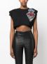 Philipp Plein Cropped T-shirt Zwart - Thumbnail 3