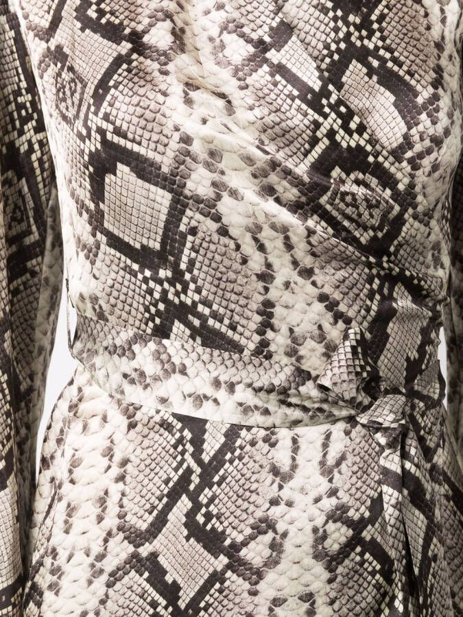 Philipp Plein Maxi-jurk met pythonprint Beige