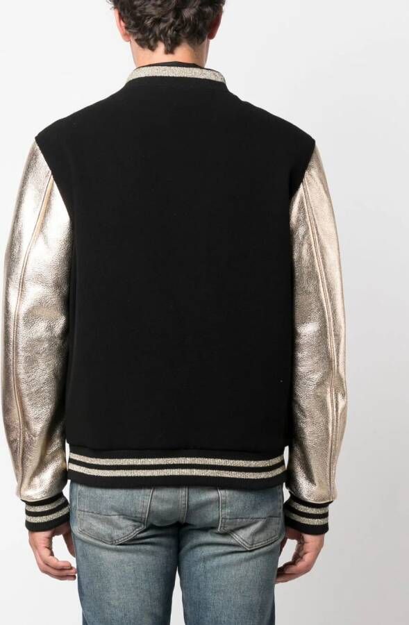 Philipp Plein Metallic bomberjack Zwart