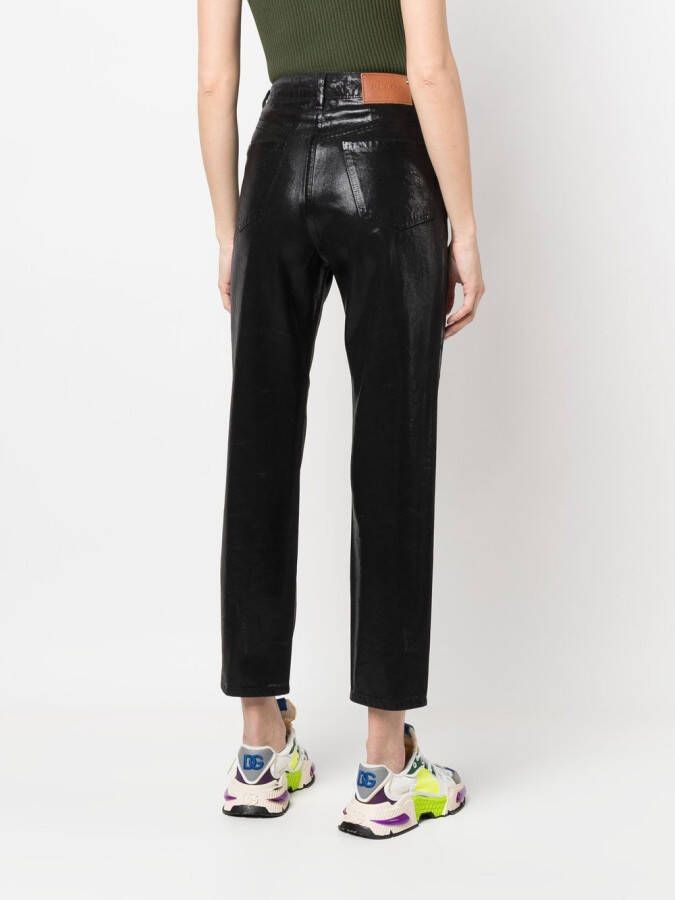 Philipp Plein Metallic jeans Zwart