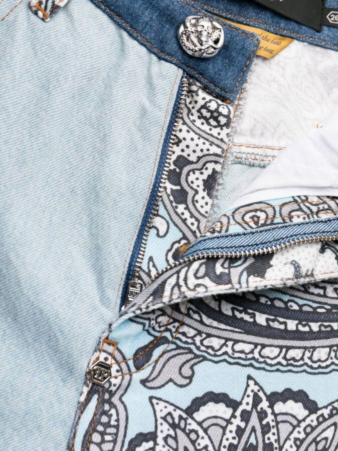 Philipp Plein Straight broek Blauw