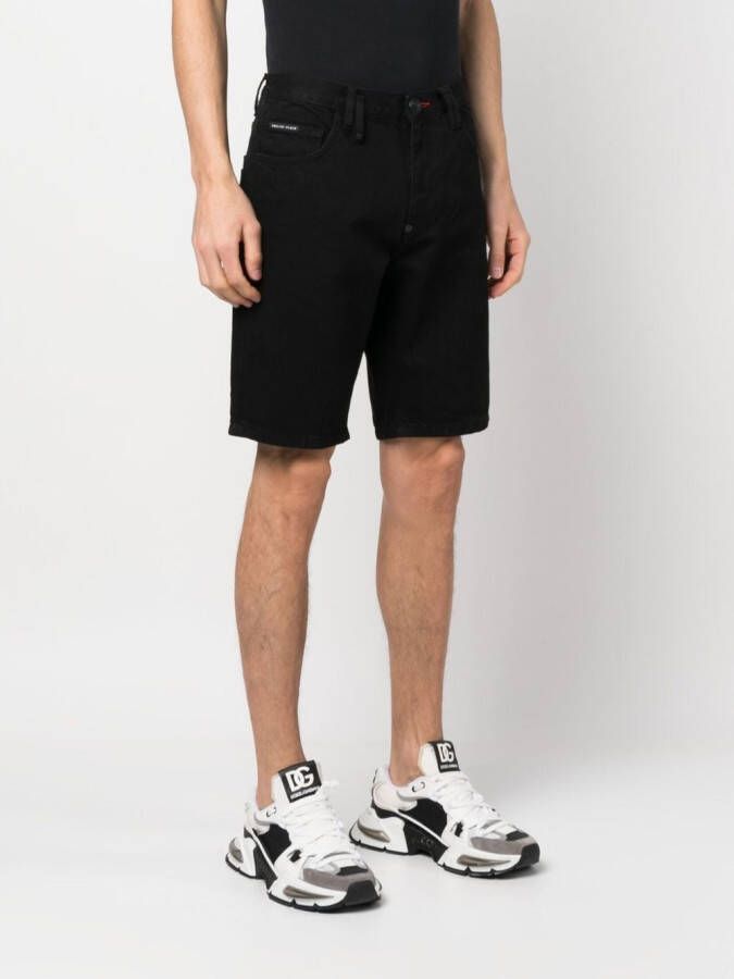 Philipp Plein Mid waist shorts Zwart