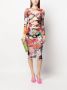 Philipp Plein Midi-jurk met bloemenprint Zwart - Thumbnail 2