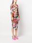 Philipp Plein Midi-jurk met bloemenprint Zwart - Thumbnail 3