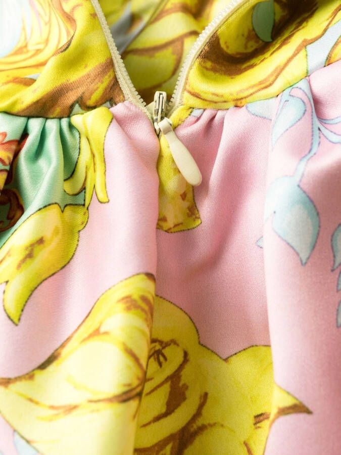 Philipp Plein Mini-jurk met barokpatroon Geel