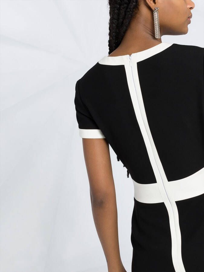 Philipp Plein Mini-jurk met contrasterende afwerking Zwart