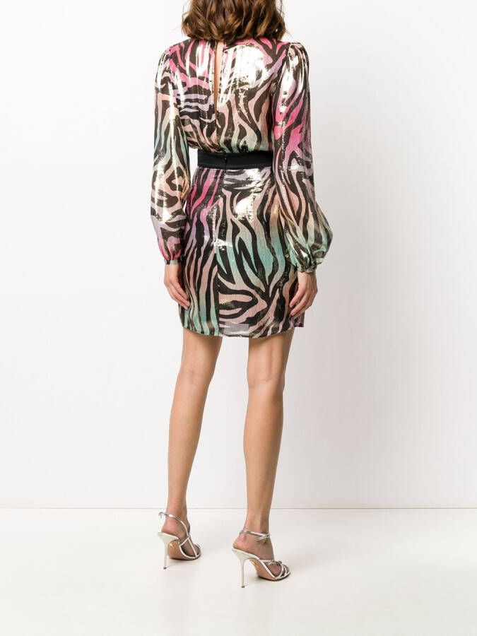 Philipp Plein Mini-jurk met jungleprint Roze