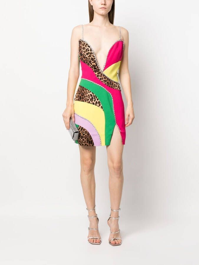 Philipp Plein Mini-jurk met patchwork Roze