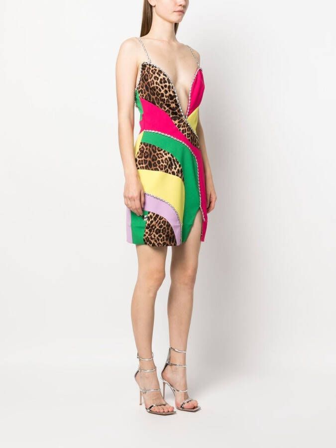 Philipp Plein Mini-jurk met patchwork Roze