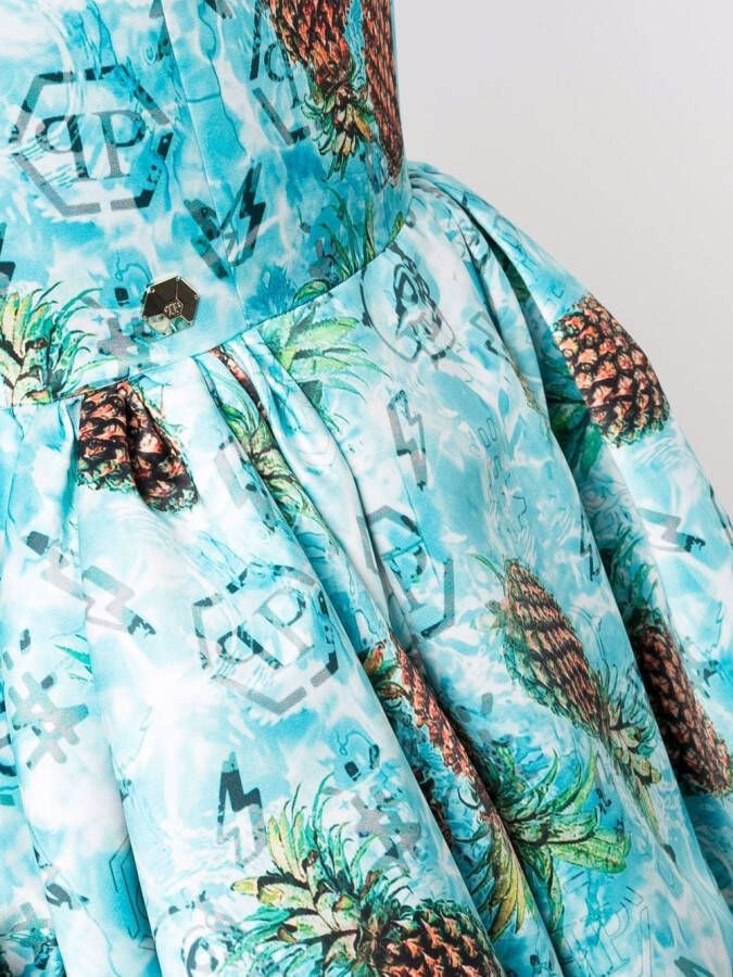 Philipp Plein Mini-jurk met print Blauw