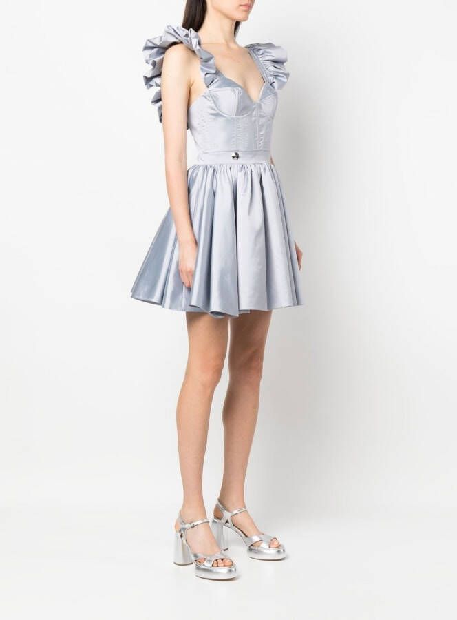 Philipp Plein Mini-jurk met ruches Paars