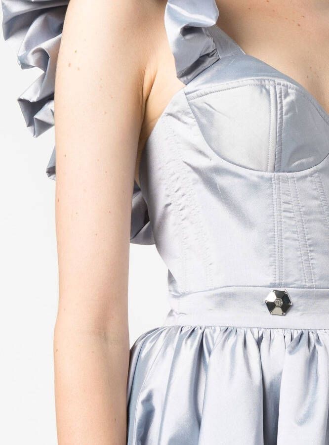 Philipp Plein Mini-jurk met ruches Paars