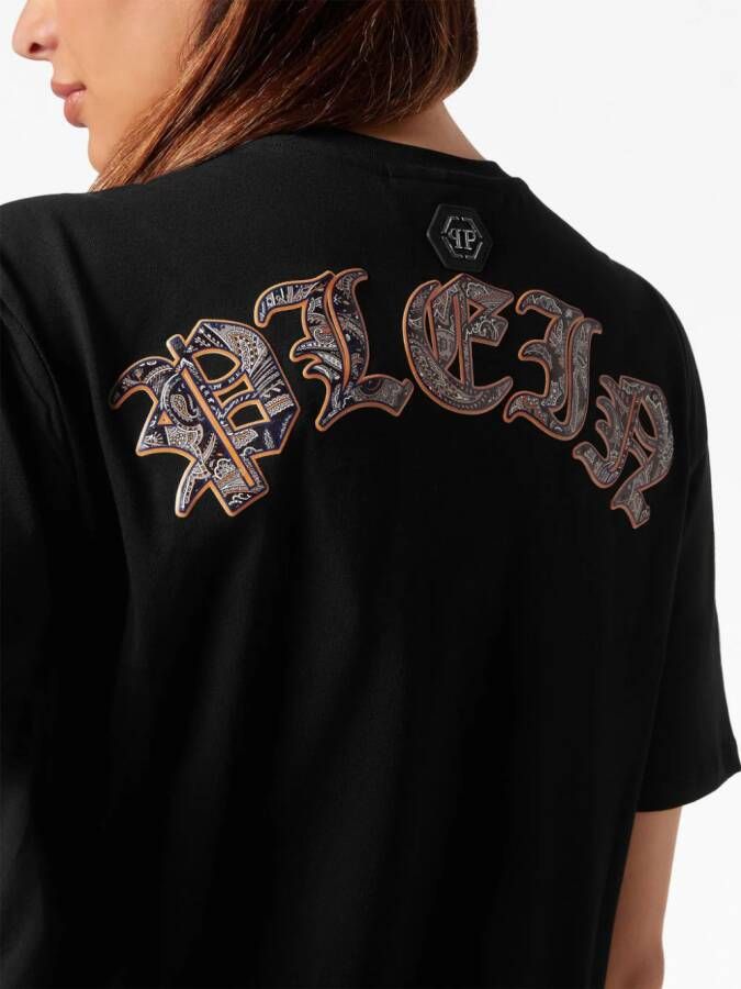 Philipp Plein Mini-jurk met teddybeerprint Zwart