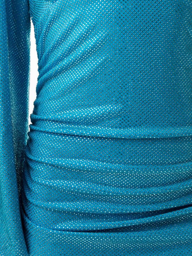 Philipp Plein Mini-jurk met verfraaide ruches Blauw