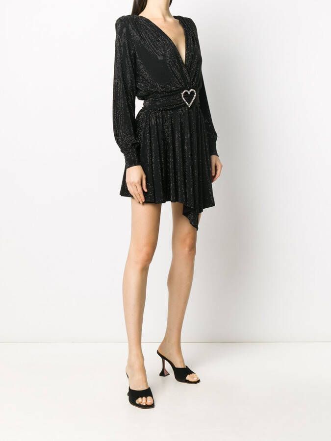 Philipp Plein Aphrodite mini-jurk met kristallen Zwart