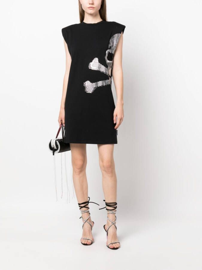 Philipp Plein Mouwloze mini-jurk Zwart