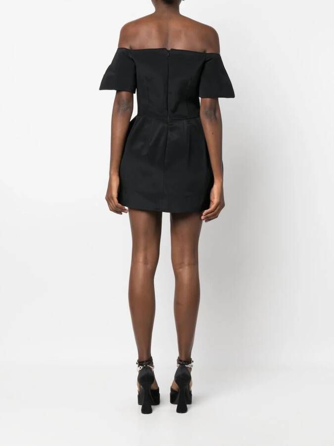 Philipp Plein Off-shoulder mini-jurk Zwart