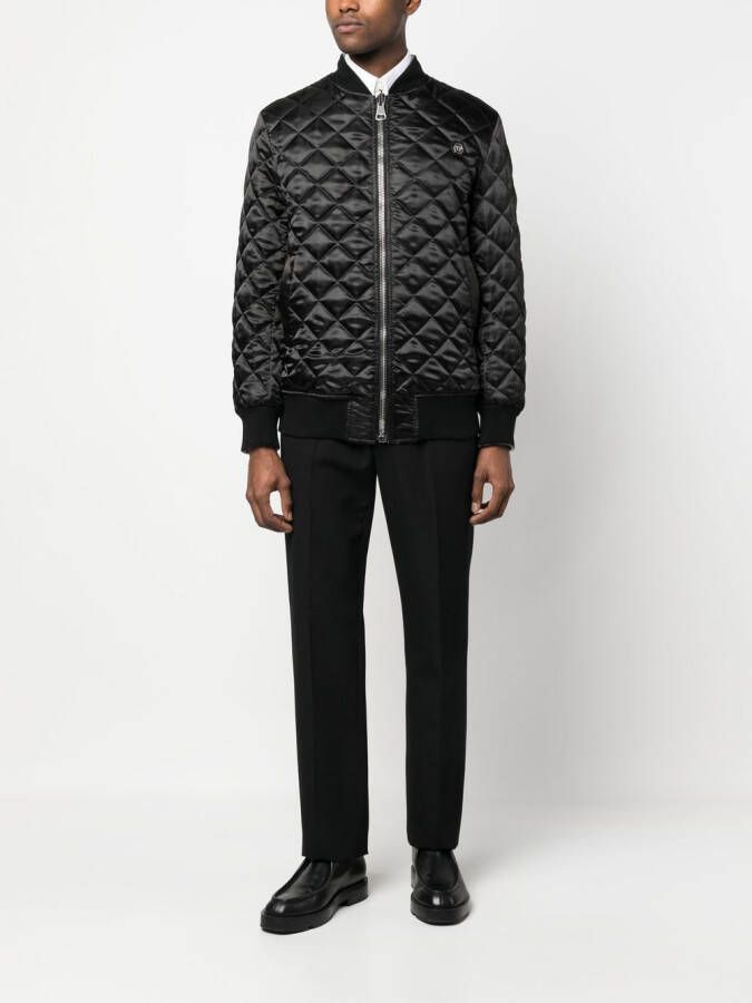 Philipp Plein Omkeerbaar bomberjack Wit